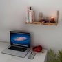 Hanah Home Estante de pared decorativo en dorado y marrón